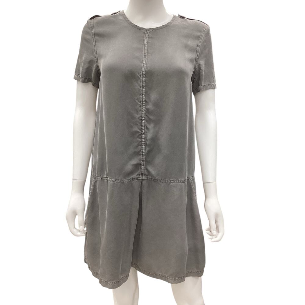 Burberry Dress Women’s Size 6 Silk Drop Waist Shift in Gray